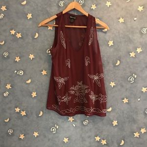 Maroons Sparkly Tank Top